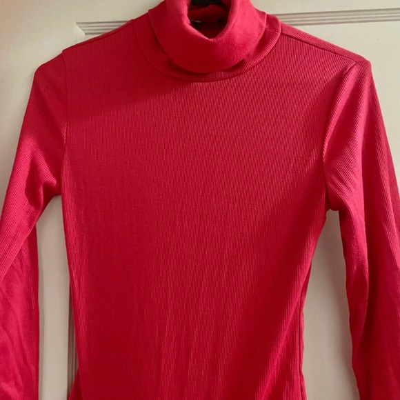Lulus Coral Red Long Sleeve Turtleneck - Picture 1 of 1